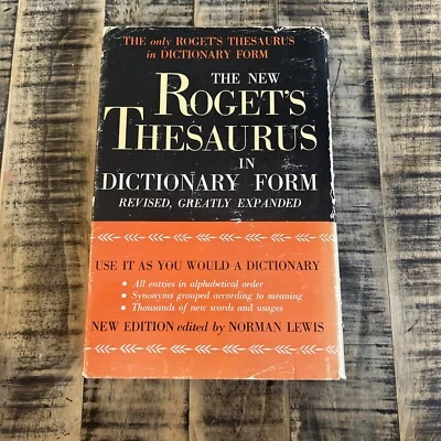 The New Roget’s Thesaurus in Dictionary Form, edited by Norman Lewis HCDJ 1961 - Image 1 of 4