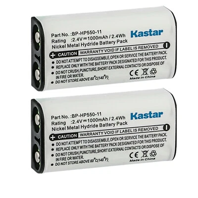 Kastar 2Pcs Battery 2.4V 1000mAh for Sony BP-HP550-11 MDR-RF4000 RF970 Headphone