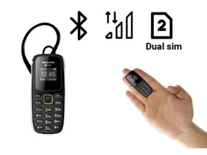 Mini Telefono Micro Cellulare Dual Sim Bluetooth MP3 Gsm Wireless con Auricolare - Foto 1 di 10