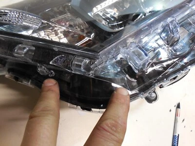 19-21 TOYOTA RAV4 LED Headlight Block Trim Left Driver CRACKED, BROKEN MOUNT - Image 1 of 4