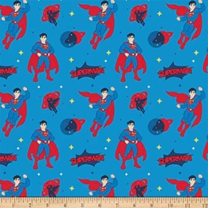 DC Justice League Jr Superman Cotton Fabric - Picture 1 of 3