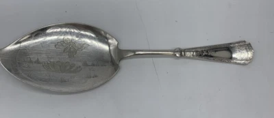 Wm Rogers торт рыба сервировочный элемент травленая бабочка помеченный орел и звезда - Изображение 1 из 4