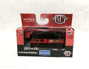 diecast M2M 1/64 AUTO THENTIC Volkswagen Double Cab Truck 1959 - Black & Red - Picture 1 of 1