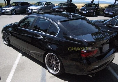 Painted BMW E90 323i 328i 335i M3 4Dr A Type Trunk Lip + Roof Spoiler 05-11 - Image 1 of 2
