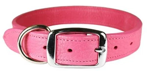 6266-FL12 Luxe Leather Dog Collar Flamingo Pink - Picture 1 of 1