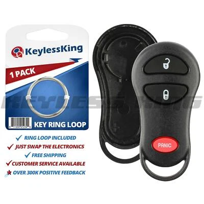 Remote Key Fob Shell Case for 1999 2000 2001 2002 2003 2004 Jeep Grand Cherokee Foto 1 de 4