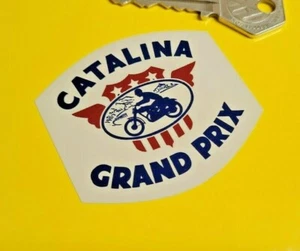 Catalina Grand Prix Motorcycle Sticker 2.5" Race Racing Santa Los Angeles Bike - Picture 1 of 1