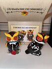Stoneware Halloween Owl Salt and Pepper Shakers New in Box
