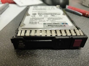 2x HP 653956-001 450GB 10K RPM SAS 6G DP 2.5" Hard Disk Drives with Tray - Picture 1 of 2