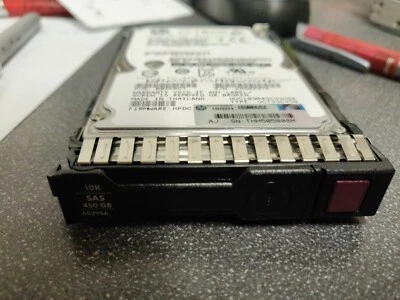 2x HP 653956-001 450GB 10K RPM SAS 6G DP 2.5" Hard Disk Drives with Tray - Image 1 of 2