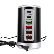 Multi 6 Port USB  Desktop Charger Rapid Tower Charging Station Power Adapter