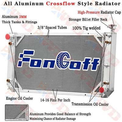 3 Row Radiator For 1988-1993 Chevy GMC C1500 K1500 C2500 K2500 C3500 K3500 6.2L - Image 1 of 4