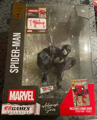 McFarlane Spider-Man (Black Suit) Gold Label 1:6 Autograph Series EBGames - Image 1 of 3
