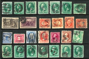 Nice Collection of Fancy Cancels Etc 3 Cent Banknote Revenues & More US 34B51 - Picture 1 of 4