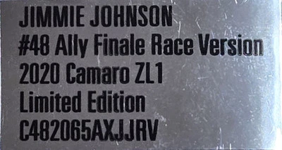 JIMMIE JOHNSON 2020 #48 ALLY FINALE RACE VERSION 1:64 - Image 1 of 4