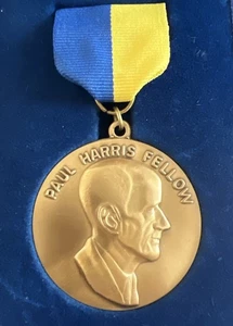 Rotary International Paul Harris Fellow Medal Case & Ribbon Foundation Award Vintage - Bild 1 von 5