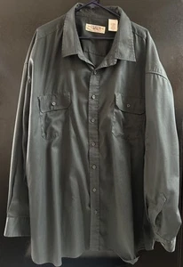 Vintage Big Mac Workwear Green Poly Cotton Button Up Workwear Shirt 5XLT - Picture 1 of 4