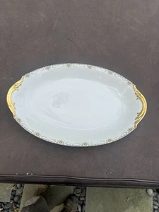 Antique Limoges 1890-1920 Tray art deco heavy gold trim L Straus & Sons - Picture 1 of 7