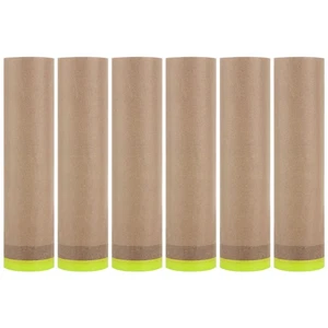 6 Pack Masking Paper for Painting 21.6 Inch x 50 Feet Painters Paper Tape and D - Picture 1 of 7