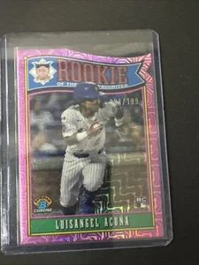 2025 Bowman Chrome Luisangel Acuna Rookie Of The Year Favorites Pink Mojo /199 - Bild 1 von 3