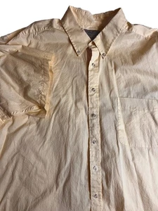 Mens Shirt Size 3XLT 3XL Tall Comfort Zone By George Forman Short Sleeve Yellow - Picture 1 of 15