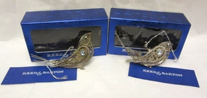 2 adornos de pájaro 719 paloma con joyas de caña y barton de colección en caja - Imagen 1 de 7