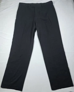 Savane 36X32 Black Performance Dress Pants Expandable Waist Poly Blend - Picture 1 of 8