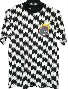 NWT The Hundreds TShirt Mens SMALL White Black Houndstooth Adam Bomb - Picture 1 of 4