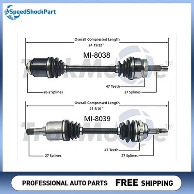Передние оси CV валы для Mitsubishi 3000GT 3.0L AWD ручной 1991-1996 - Изображение 1 из 3