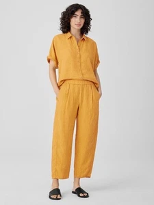 NWT Eileen Fisher "Lantern" Organic Linen Cropped  Pants Size 3X - Picture 1 of 13