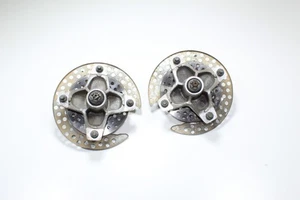 1997 97 Yamaha Warrior 350 OEM Front Spindle Knuckles Hubs & Rotors P51 - Picture 1 of 12