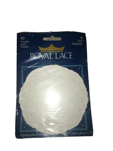 Set Of 40 Royal Lace -French Lace Doilies - 4 inch diameter - Picture 1 of 1