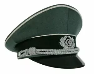 SEGUNDA GUERRA MUNDIAL GENERALES ALEMANES OFICIAL LANA SOMBRERO TRITURADORA GORRA MILITAR - Imagen 1 de 5