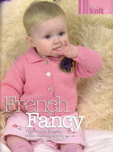 KNITTING PATTERN BABY TODDLER CARDIGAN 0-2yrs BUTTONED COLLAR CORSAGE SKM M8A - Picture 1 of 1