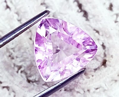 Anillo de piedras preciosas sueltas certificado de 8 a 10 quilates corte billón de kuncita rosa natural tamaño Foto 1 de 4