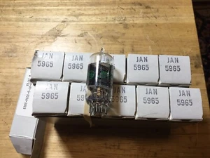 11- GE JAN 5965 Side Getter Audio Tube NOS Premium Quality Mil Spec Tubes - Picture 1 of 2