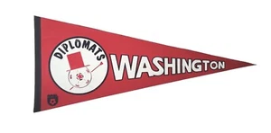 Washington Diplomats Pennant NASL 1970's Felt Banner Flag - Full Size - Soccer - Picture 1 of 10