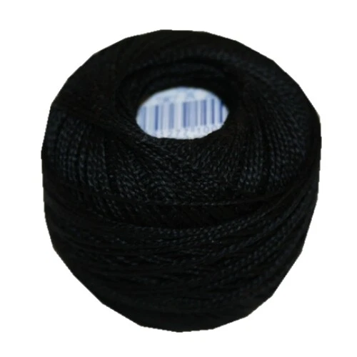 (0,05€/m) PERLOVKA Kreuzstichgarn Baumwolle Perlgarn 10g 85m schwarz (9992) - Bild 1 von 1