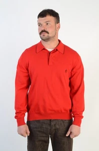 Suéter Jersey Polo Lanvin Paris Lujo Vintage Para Hombre Lana Roja Talla M - Imagen 1 de 10