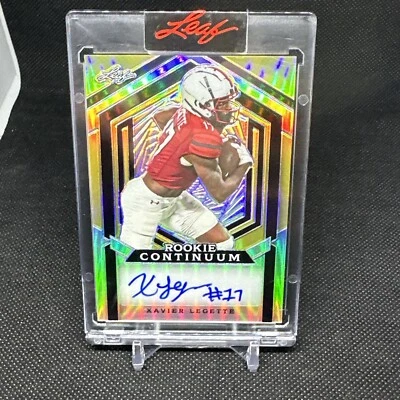 Xavier Legette 2023 Leaf Rookie Continuum Autograph RC /36 Panthers-Jersey Match - Image 1 of 3
