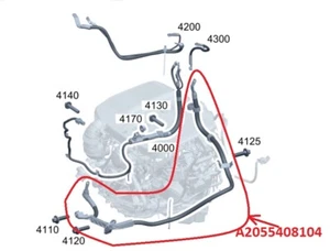 MERCEDES C CLASS W205 2.1D ENGINE 651 ALTERNATOR CABLE WIRE HARNESS LOOM - Picture 1 of 3