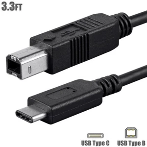 3.3FT USB-C Type C to Type B Printer Scanner Cable Cord 2.4A PC MacBook Pro - Picture 1 of 7