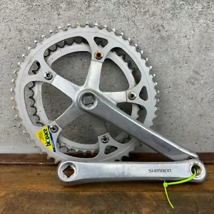 Vintage Shimano FC-B126 Crank Set 170 mm 130 BCD Double Road Race 1980s 80s A2 - Picture 1 of 15