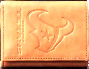 Houston Texans Genuine Leather Embossed Tri-Fold Wallet New Rico Industries - Picture 1 of 3