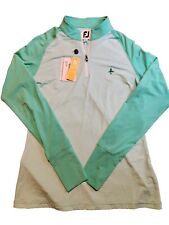 Footjoy 1/4 Zip Long Sleeve Golf Pullover Womens Sz Small Mint Green New NWT