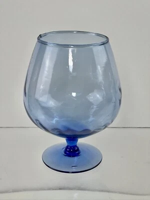 Vintage Handblown Cobalt Blue Brandy Snifter Glass HTF  - Image 1 of 4