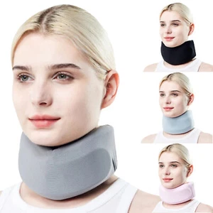 Adjustable Foam Neck Brace Cervical Collar Traction Support Brace Pain Relief - Picture 1 of 20
