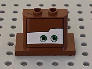 LEGO Reddish Brown Windscreen 2x3x2 Green Eyes 93598pb04 crs079 crs040s Set 8638