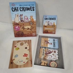 Cat Crimes Logic Brain Board Game 40 Crimes Thinkfun Games Age 8+ Complete - Picture 1 of 15