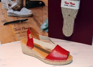 TONI PONS Leder Espadrilles Sandale Wedges TEIDE Rot - Made in Spain - Neu ! - Bild 1 von 8